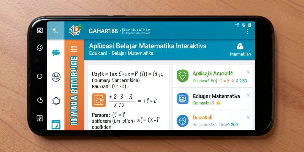 Antarmuka GAHAR188 yang ramah pengguna untuk belajar matematika.