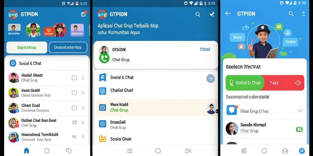 Antarmuka GTPIDN yang sederhana dan fungsional untuk Chat Grup.