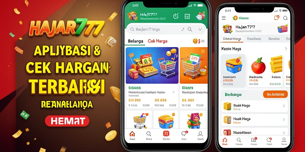Antarmuka HAJAR777 dengan fitur cek harga yang mudah digunakan.