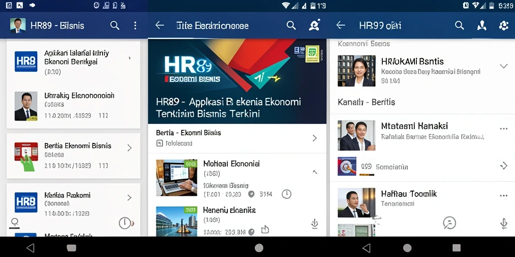 Tampilan antarmuka HR89 yang user-friendly untuk berita ekonomi.