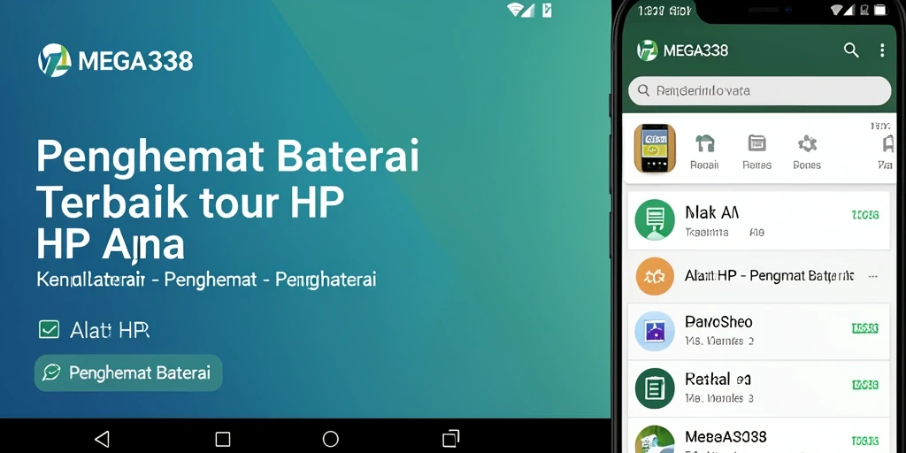 Tampilan antarmuka MEGA338 untuk optimasi baterai yang sederhana.