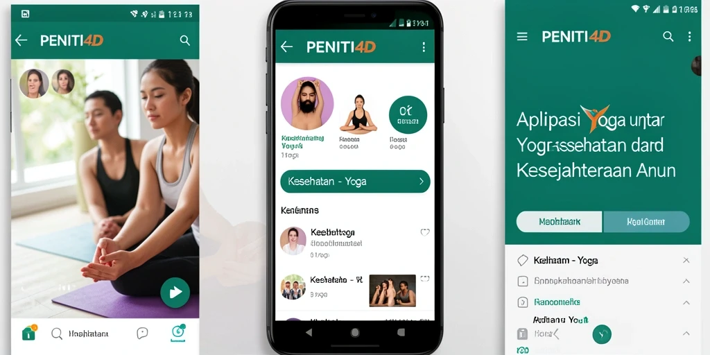 Tampilan antarmuka PENITI4D dengan panduan Yoga yang menarik.