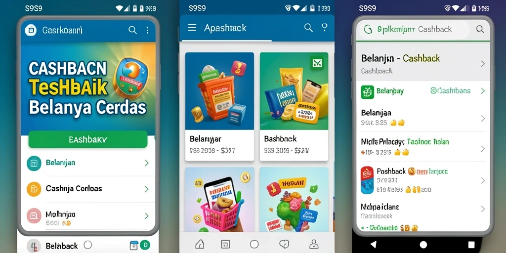 Antarmuka S9S9 menampilkan fungsi Cashback yang menarik dan mudah digunakan.