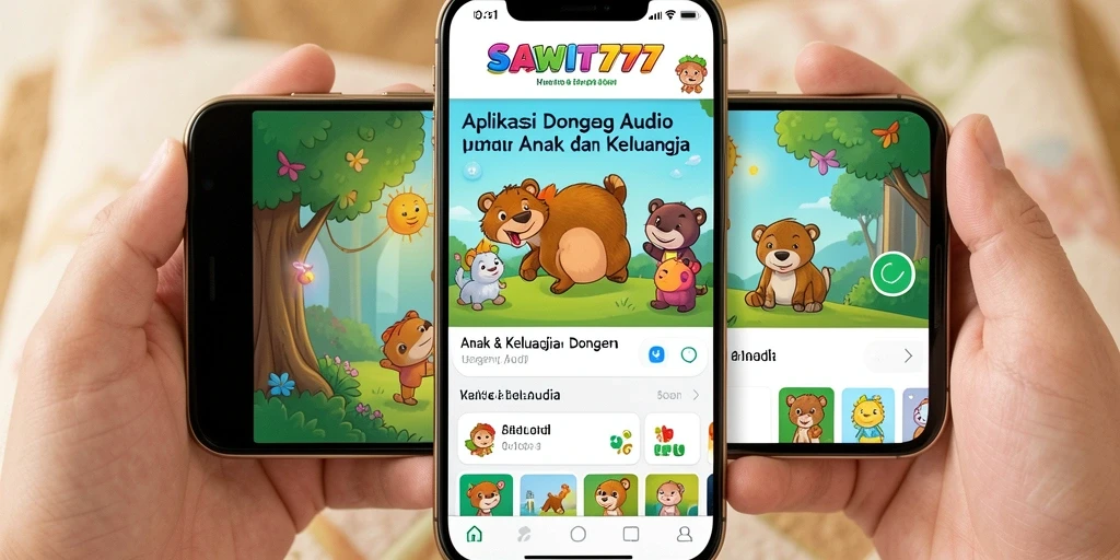Antarmuka SAWIT777 menampilkan berbagai pilihan dongeng audio yang menarik.